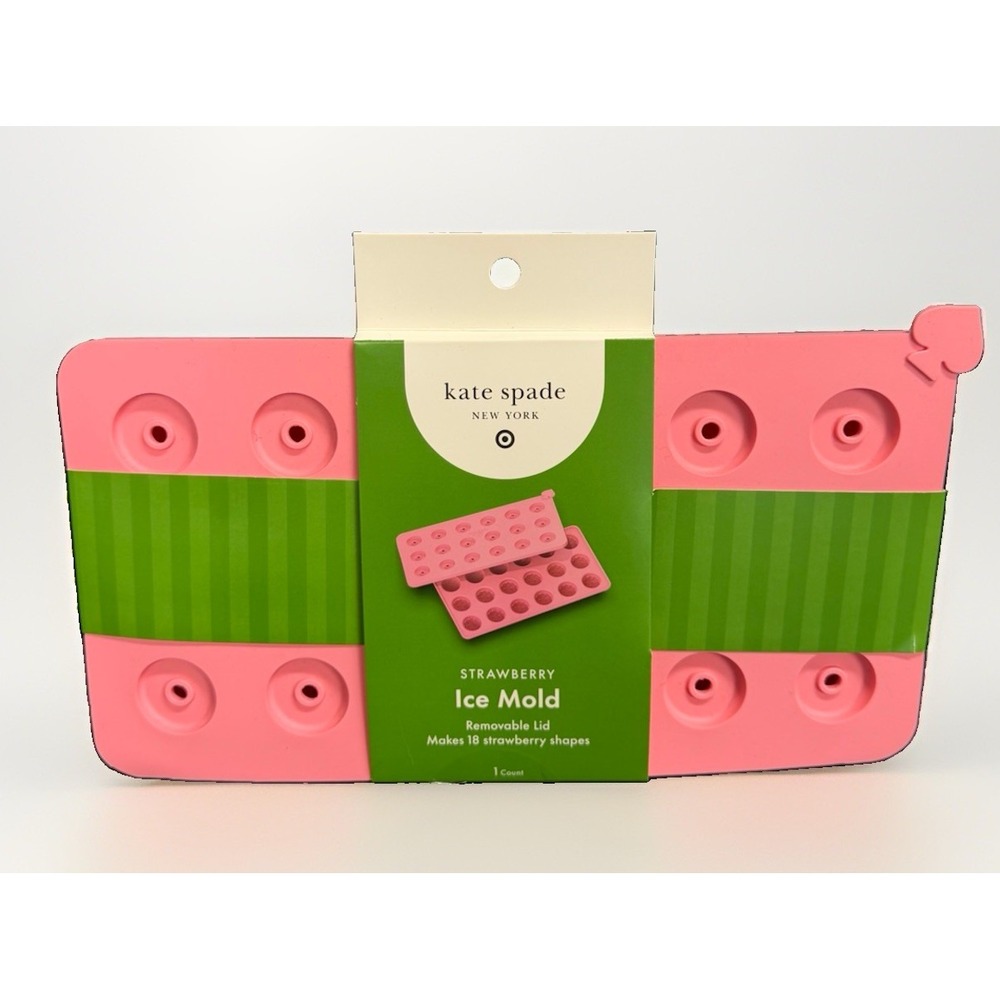 NEW kate spade new york x Target Ice Cube Molding Mold Tray STRAWBERRY PINK NIP